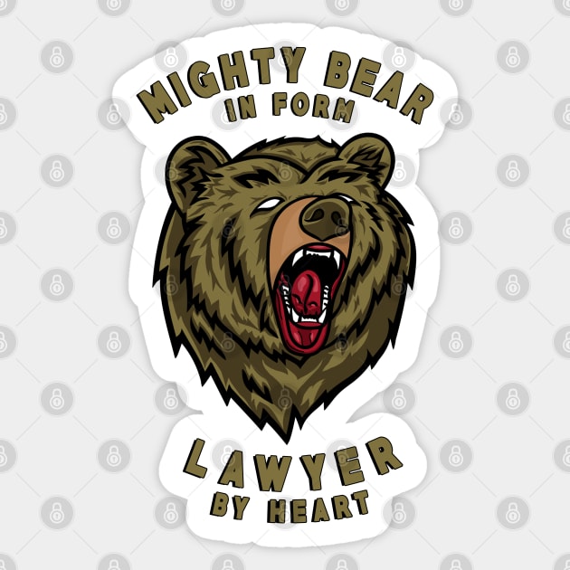 Mighty Bear for Lawyers Sticker by jeric020290